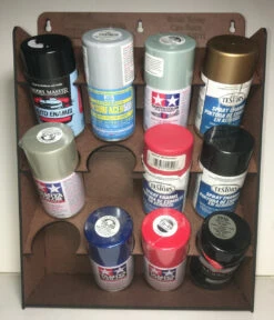 Motrak Models 52011 - Spray Can Paint Rack - 3oz Cans - 12 Cans - Multi Scale Kit