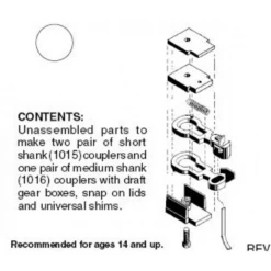 Micro-Trains 00102001 - Body Mount Coupler, Brown - N Scale