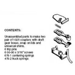 Micro-Trains 00102011 - Universal Body Mount Coupler (1025) Unassembled - 2 Pair