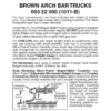 Micro-Trains 00322000 - Arch Bar Trucks Without Couplers - Brown (1011-B) 1 Pair