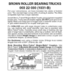 Micro-Trains 00322030 - Roller Bearing Trucks Without Couplers - Brown (1031-B) 1 Pair