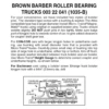 Micro-Trains 00322041 - Barber Roller Bearing Trucks With Short Extension Couplers - Brown (1035-B) 1 Pair