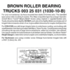 Micro-Trains 00325031 - Roller Bearing Trucks With Short Extension Couplers - Brown (1030-10-B) 10 Pair