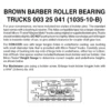 Micro-Trains 00325041 - Barber Roller Bearing Trucks With Short Extension Couplers - Brown (1035-10-B) 10 Pair