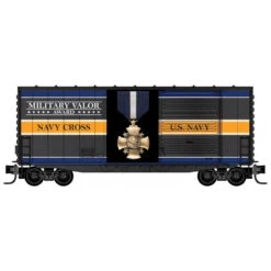 Micro-Trains Line 10100767 - 40' Hy-Cube Box Car, Single Door Military Valor Award - US Navy Cross - N Scale