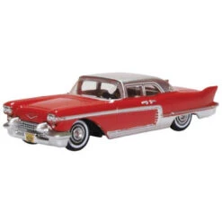 Oxford Diecast Oxford 87CE57002 - 1957-1965 Cadillac Eldorado Brougham Dakota Red, Stainless Steel - Assembled - HO Scale