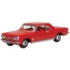 Oxford Diecast Oxford 87CH63002 - 1963-1970 Chevrolet Corvair Coupe Riverside Red - Assembled - HO Scale