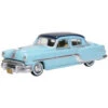 Oxford Diecast Oxford 87PC54001 - 1954-1965 Pontiac Chieftain 4-Door Sedan Mayfair Blue, San Marino Blue - Assembled - HO Scale