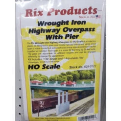 Rix Products 122 - Wrought Iron 50 Foot Highway Overpass With Pier - HO Scale Kit