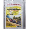 Rix Products 0030 - Railroad Telephone Poles 30' And 40' Poles Only - HO Scale Kit