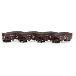 Athearn Roundhouse 1290 - 34' 2-Bay Offset Open Hopper (4) Great Northern (GN) - HO Scale