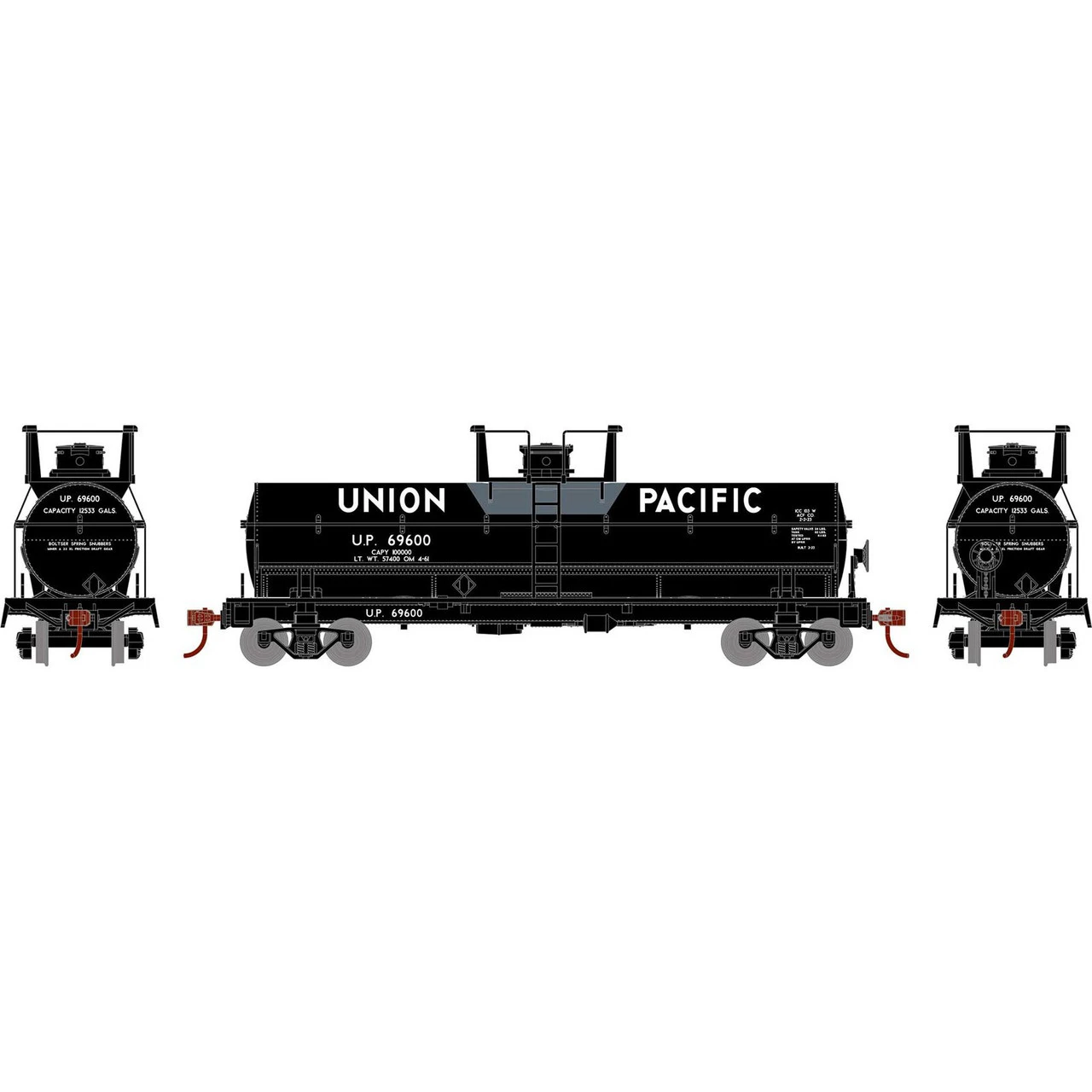 Athearn Roundhouse 73004 - Chemical Tank Car Union Pacific (UP) 69600 - HO Scale