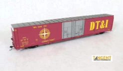 Tangent Scale Models 25046-09 - Greenville 86′ Double Plug Door Box Car Detroit, Toledo And Ironton (DTI) 26847 - HO Scale