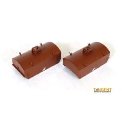 Tangent Scale Models 2708201 - Conrail (CR) "Version 2 Logo", G41A Coil Car Hoods 2-pack - Painted And Assembled Conrail (CR) - HO Scale