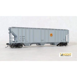 Tangent Scale Models 28012-03 - CGW "Delivery Gray 9-1966" GATC 4500 Covered Hopper Chicago Great Western (CGW) 7210 - HO Scale