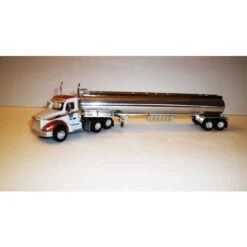 Trucks N Stuff TNS135 - Peterbilt 579 Day-Cab Tractor With Gas Tank Trailer - Cox Petroleum - HO Scale