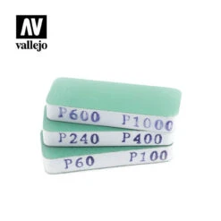 Vallejo T04004 - 3 Dual-Grit Flexi Sanders - 80x30x12mm - Multi Scale