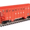 Walthers Mainline 910-56611 - 34' 100-Ton 2-Bay Hopper Granite Rock (GRCX) 1842 - HO Scale