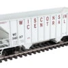 Walthers Mainline 910-56632 - 34' 100-Ton 2-Bay Hopper Wisconsin Central (WC) 34007 - HO Scale