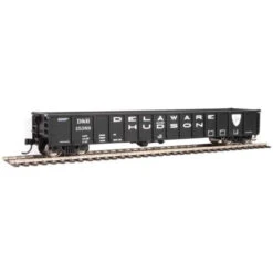 Walthers Mainline 910-6276 - 53' Railgon 53' Railgon (black, White, Large Name) Delaware & Hudson (D&H) 15088 - HO Scale