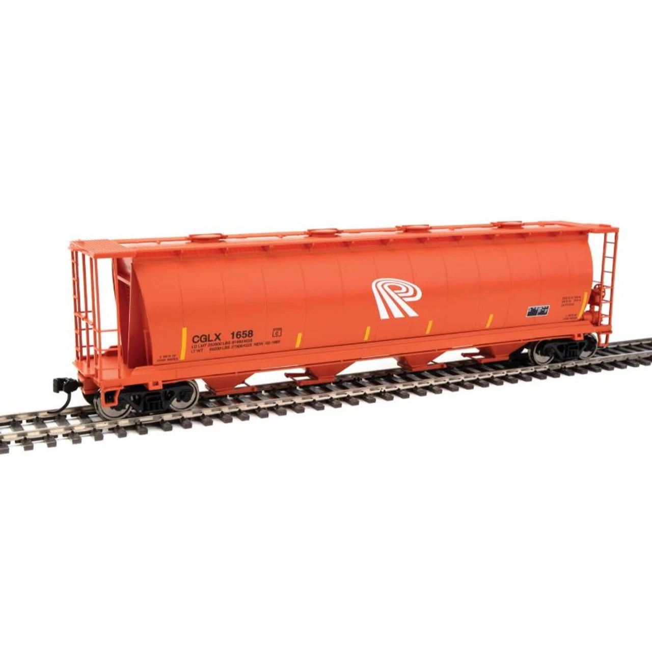Walthers Mainline 910-7855 - 59' Cylindrical Hopper Potash (CGLX) 1693 - HO Scale