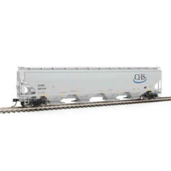 Walthers Proto 920-105850 - 67' Trinity 6351 4-Bay Covered Hopper - Ready To Run -- Cenex Harvest States Cooperative (gray, Blue CHS Logo) CHSX 580149 - HO Scale
