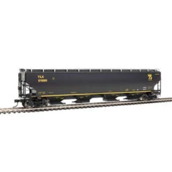 Walthers Proto 920-105862 - 67' Trinity 6351 4-Bay Covered Hopper - Ready To Run -- Trinity Industries Leasing (black, Gold; 75th Anniversary Logo) Trinity Industries (TILX) 570065 - HO Scale