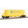 Walthers Proto 920-106016 - 40' Ortner 100-Ton Open Aggregate Hopper Blue Circle Cement (WBCX) 73018 - HO Scale