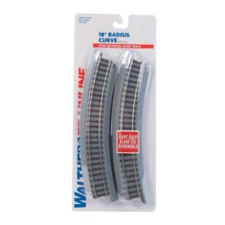 Walthers Trainline 931-1352 - 18" Radius Curve - Power-Loc Track(TM) -- Pkg(4) - HO Scale