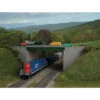 Walthers Cornerstone 933-4567 - Modern Steel Highway Overpass With Concrete Sides - HO Scale Kit