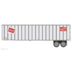 Walthers SceneMaster 949-2603 - Flexi-Van 40' Trailer 2-Pack - Assembled - Milwaukee Road #1 (logo & Flexi-Van Placards; End Doors) Milwaukee Road (MILW) MM 7014, 7020 - HO Scale