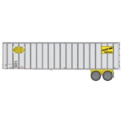 Walthers SceneMaster 949-2606 - Flexi-Van 40' Trailer 2-Pack - Assembled - New York Central #1 (yellow Logo And Flexi-Van Placards; End Doors) New York Central (NYC) 8773, 8696 - HO Scale