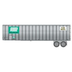 Walthers SceneMaster 949-2610 - Flexi-Van 40' Trailer 2-Pack - Assembled (logo And US Mail Placards; End Doors) Penn Central (PC) NYCU 203692, 203694 - HO Scale