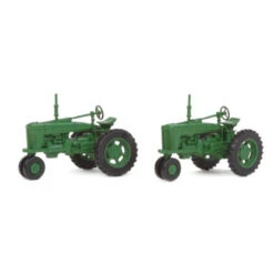 Walthers SceneMaster 949-4161 - Farm Tractor 2-Pack -- Green - HO Scale