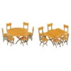 Walthers SceneMaster 949-4191 - Tables And Chairs - One Square One Round - HO Scale Kit
