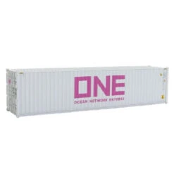 Walthers SceneMaster 949-8276 - 40' HC Corrugated Side Container - Ocean Network Express (ONE) - White - HO Scale