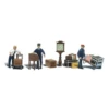 Woodland Scenics #1909 - Depot Workers And Accessories - HO Scale