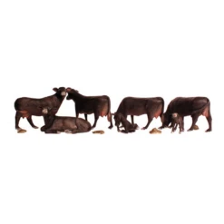 Woodland Scenics #1955 - Black Angus Cows - HO Scale