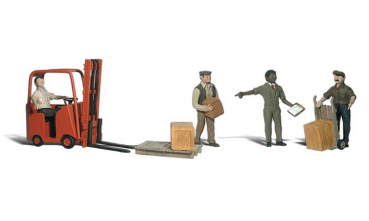 Woodland Scenics #2192 - Workers With Forklift - N Scale